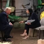 La entrevista más accidentada a Donald  Trump: un temporal provoca fallos técnicos y el presidente de EEUU se marcha indignado por incomodarle las preguntas sobre Irán