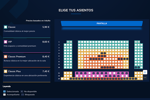 Cinesa implanta el modelo de las aerolíneas, un sistema de precios variable en función a la posición de las butacas