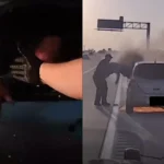El rescate de película de un policía a un conductor de su coche en llamas