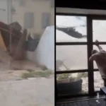 El aterrador paso del tornado de Francia visto desde el interior de una casa