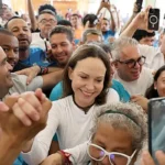 María Corina Machado aparece por sorpresa en un santuario en Venezuela